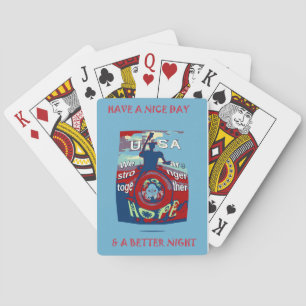 United in Hope: Stronger Together - USA Art Print  Poker Cards