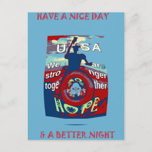 United in Hope: Stronger Together - USA Art Print  Postcard