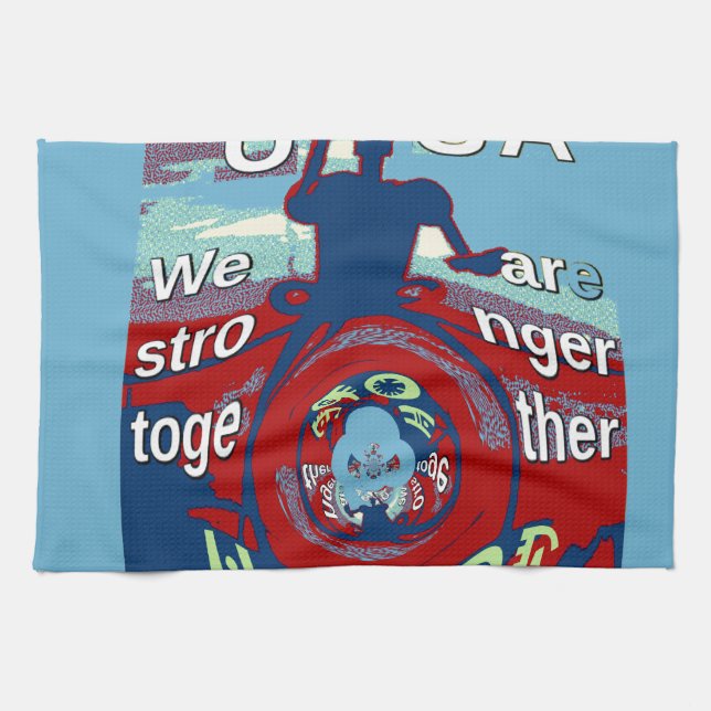 United in Hope: Stronger Together - USA Art Print  Towel (Horizontal)