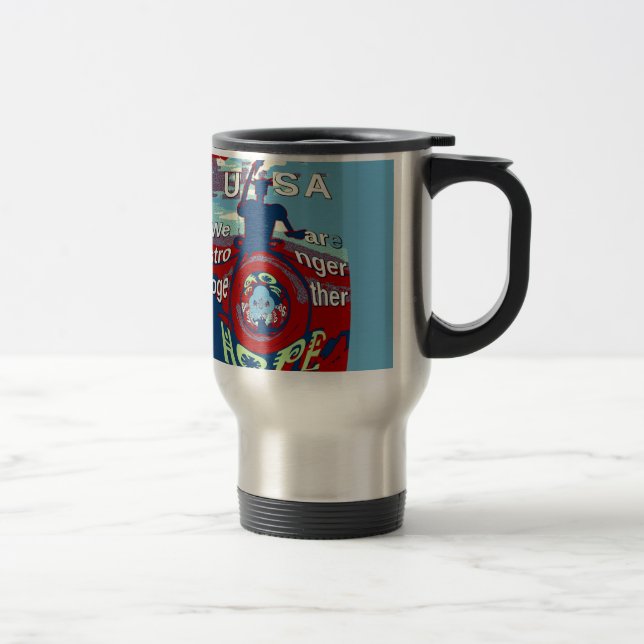 United in Hope: Stronger Together - USA Art Print  Travel Mug (Right)