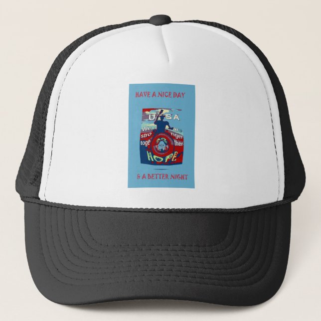 United in Hope: Stronger Together - USA Art Print  Trucker Hat (Front)