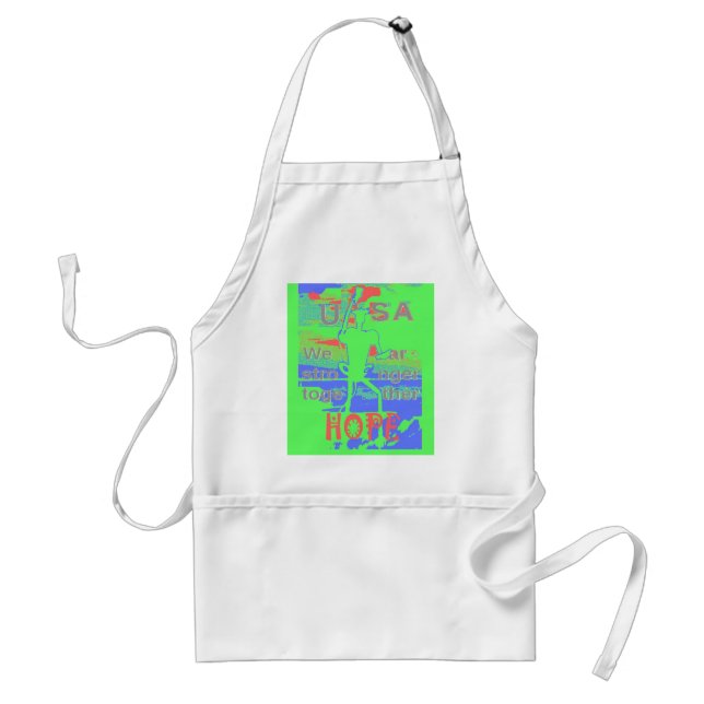 United in Hope: Stronger Together - Vibrant USA  Adult Apron (Front)