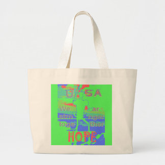 United in Hope: Stronger Together - Vibrant USA Large Tote Bag