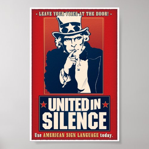 United in Silence ASL Poster