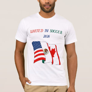 United In Soccer 2026 World Cup Hosts Flag T-Shirt