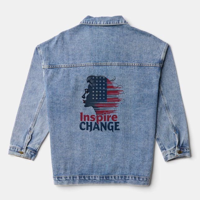 United in Vision: The Future is Female Denim Jacket (Back)