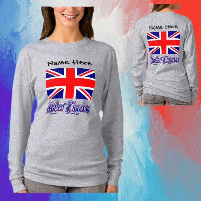 United Kingdom and British Flag Personalized  T-Shirt (Creator Uploaded)