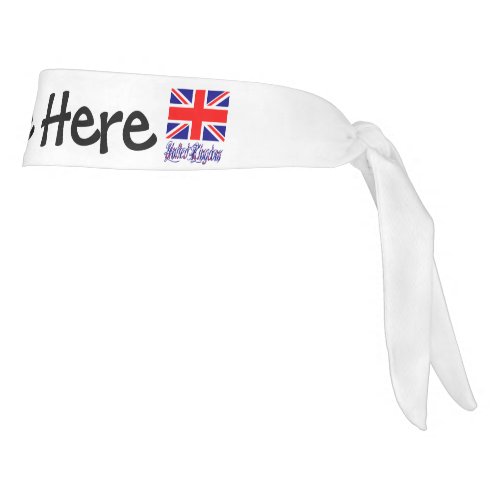 United Kingdom and British Flag with Your Name Tie Headband
