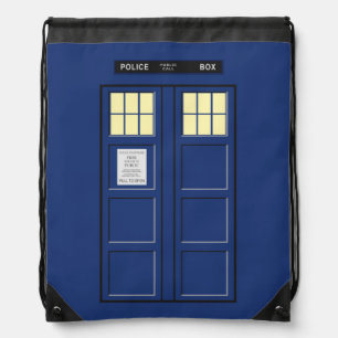 United Kingdom - Blue Police Public Call Box 1 Drawstring Bag