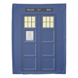 United Kingdom - Blue Police Public Call Box 1 Duvet Cover