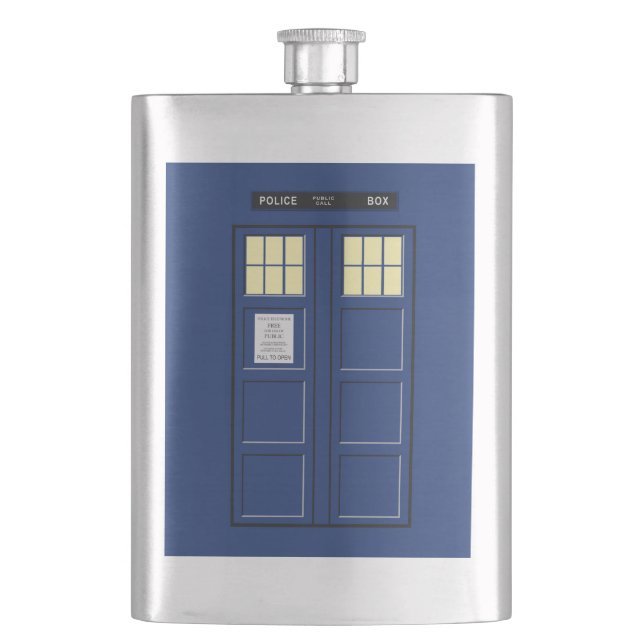United Kingdom - Blue Police Public Call Box 1 Flask (Front)