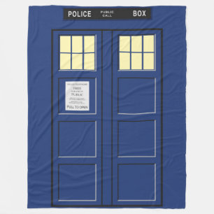 United Kingdom - Blue Police Public Call Box 1 Fleece Blanket