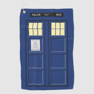 United Kingdom - Blue Police Public Call Box 1 Golf Towel
