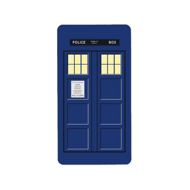 United Kingdom - Blue Police Public Call Box 1 Label (Front)