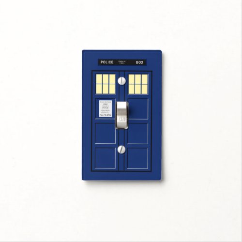 United Kingdom _ Blue Police Public Call Box 1 Light Switch Cover