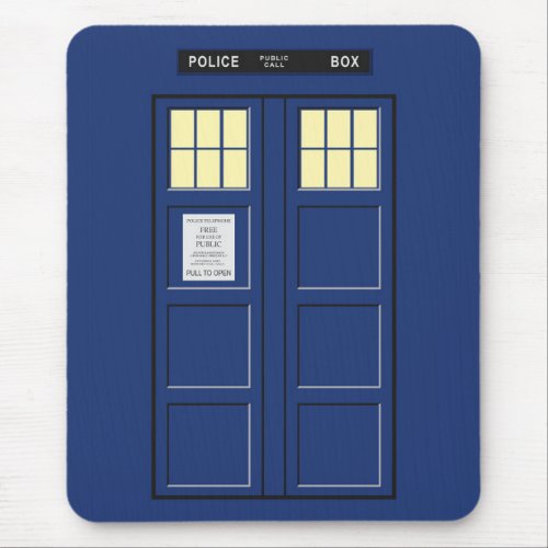 United Kingdom _ Blue Police Public Call Box 1 Mouse Pad