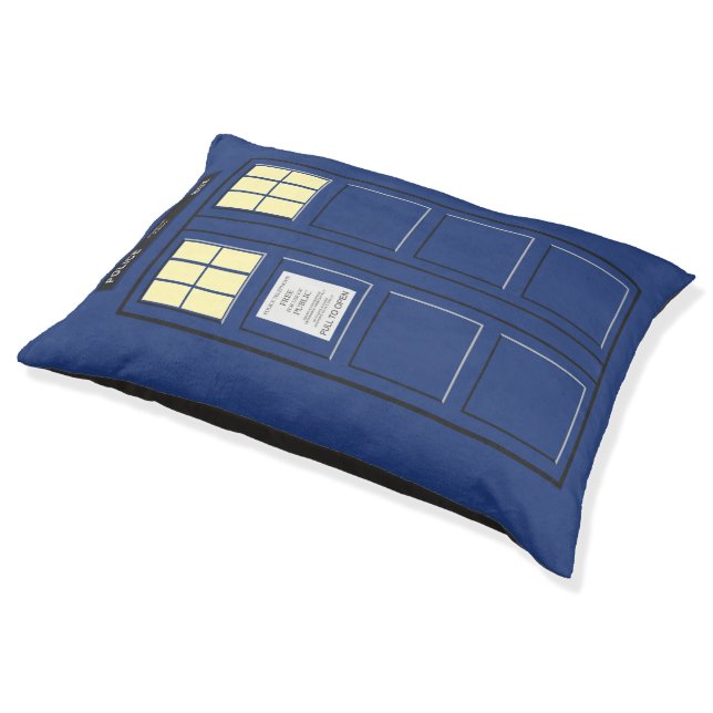 United Kingdom - Blue Police Public Call Box 1 Pet Bed (Angled)