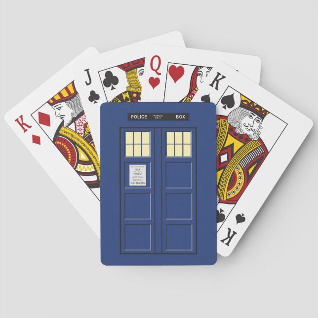 United Kingdom - Blue Police Public Call Box 1 Poker Cards (Back)