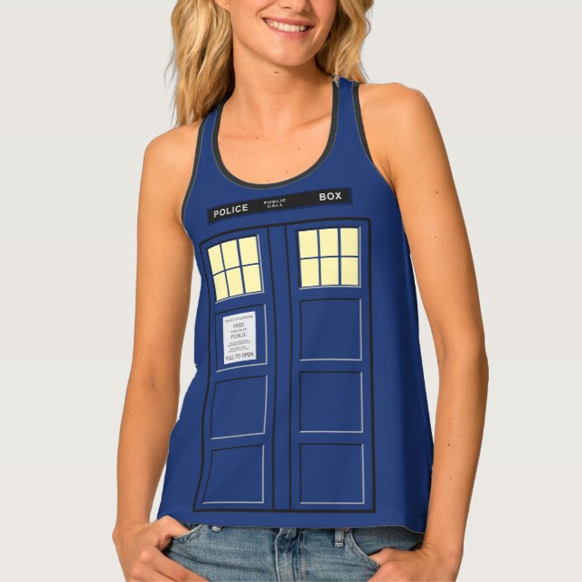 United Kingdom - Blue Police Public Call Box 1 Tank Top (Front)