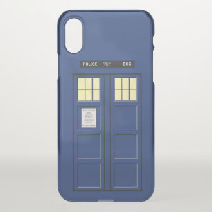 United Kingdom - Blue Police Public Call Box 1 iPhone X Case