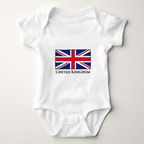 United Kingdom British Flag Baby Bodysuit