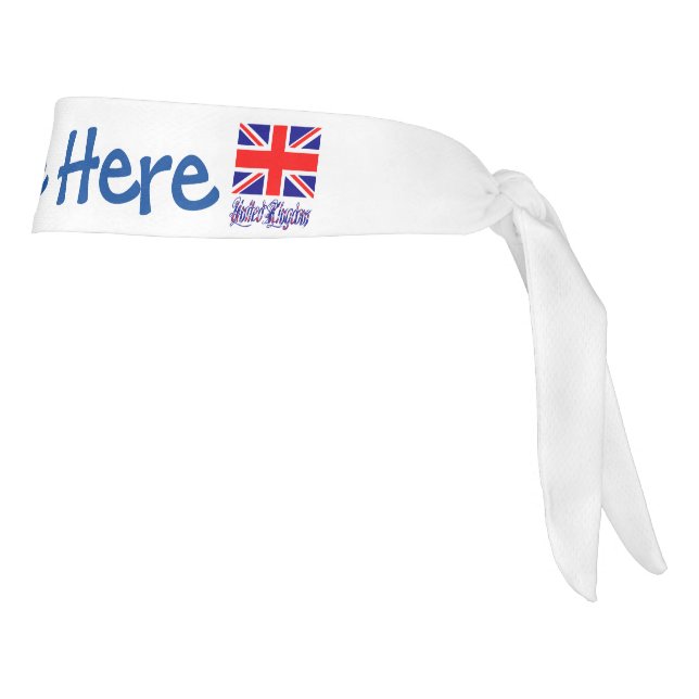 United Kingdom British Flag Blue Personalization  Tie Headband (Rotate 90)