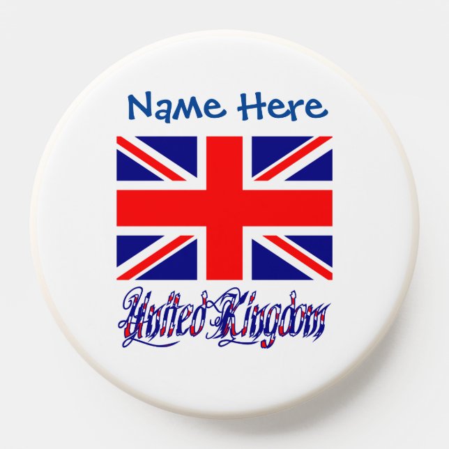 United Kingdom British Flag Blue Personalized PopSocket (Popsocket)
