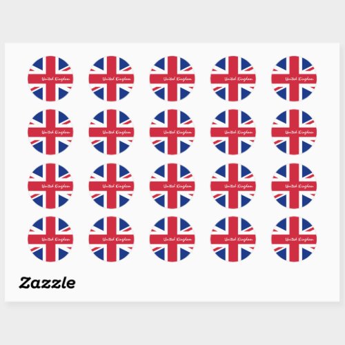 United Kingdom  British flag patriots  sports Classic Round Sticker