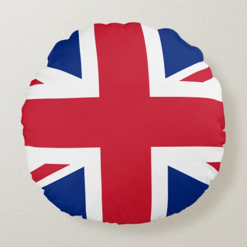 United Kingdom British Flag Round Pillow