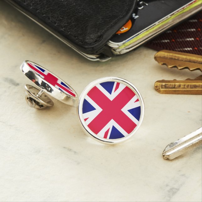 United Kingdom & British Flag Union Jack /business Lapel Pin (In Situ)