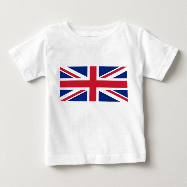 United Kingdom (British Flag) (Union Jack) (UK) GB Baby T-Shirt (Front)