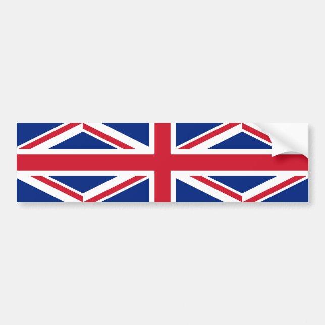 United Kingdom (British Flag) (Union Jack) (UK) GB Bumper Sticker (Front)