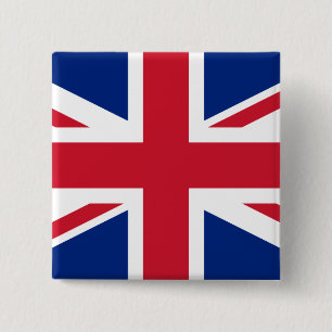 United Kingdom (British Flag) (Union Jack) (UK) GB Button
