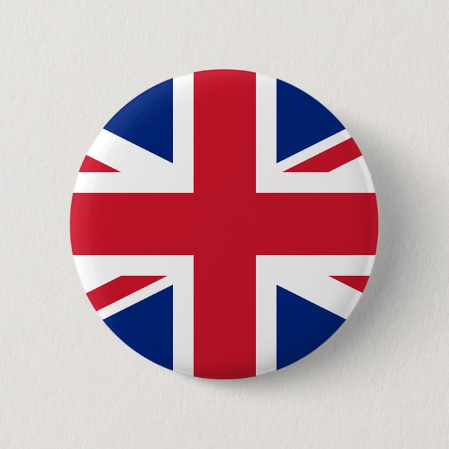 United Kingdom (British Flag) (Union Jack) (UK) GB Button (Front)
