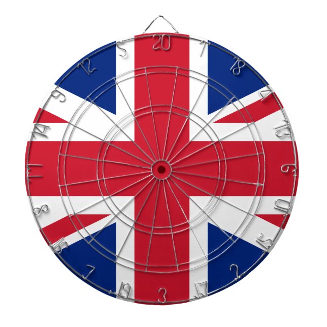 United Kingdom (British Flag) (Union Jack) (UK) GB Dart Board (Front)