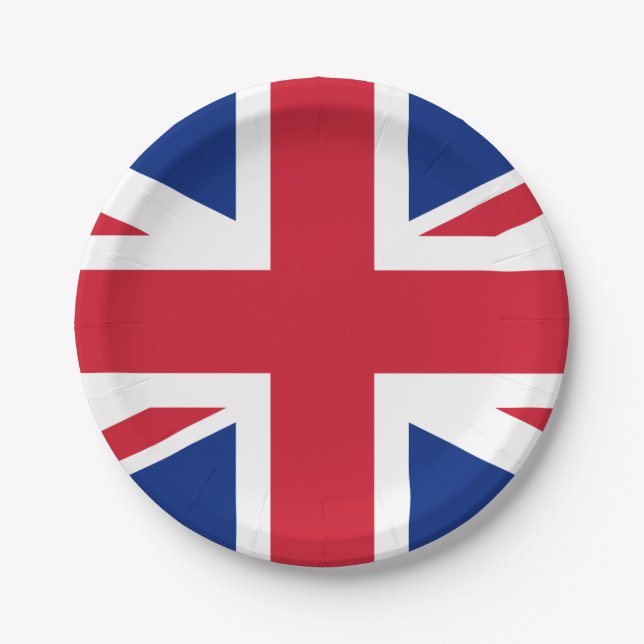 United Kingdom (British Flag) (Union Jack) (UK) GB Paper Plates (Front)