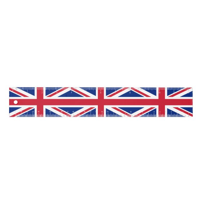 United Kingdom (British Flag) (Union Jack) (UK) GB Ruler (Front)