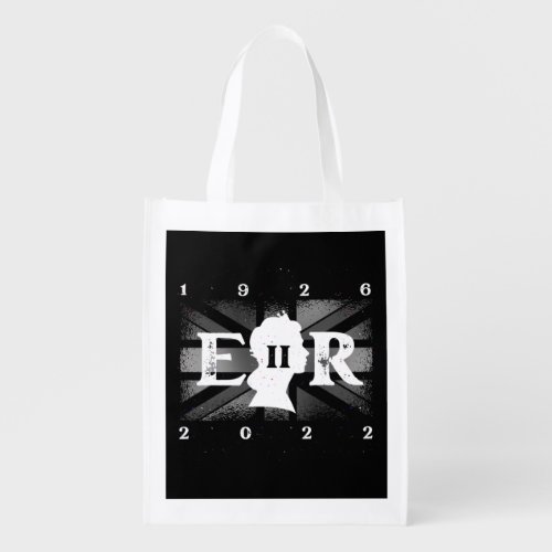 United Kingdom British Monarch Queen Crown E R II Grocery Bag