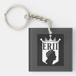 United Kingdom British Monarch Queen Crown E R II Keychain