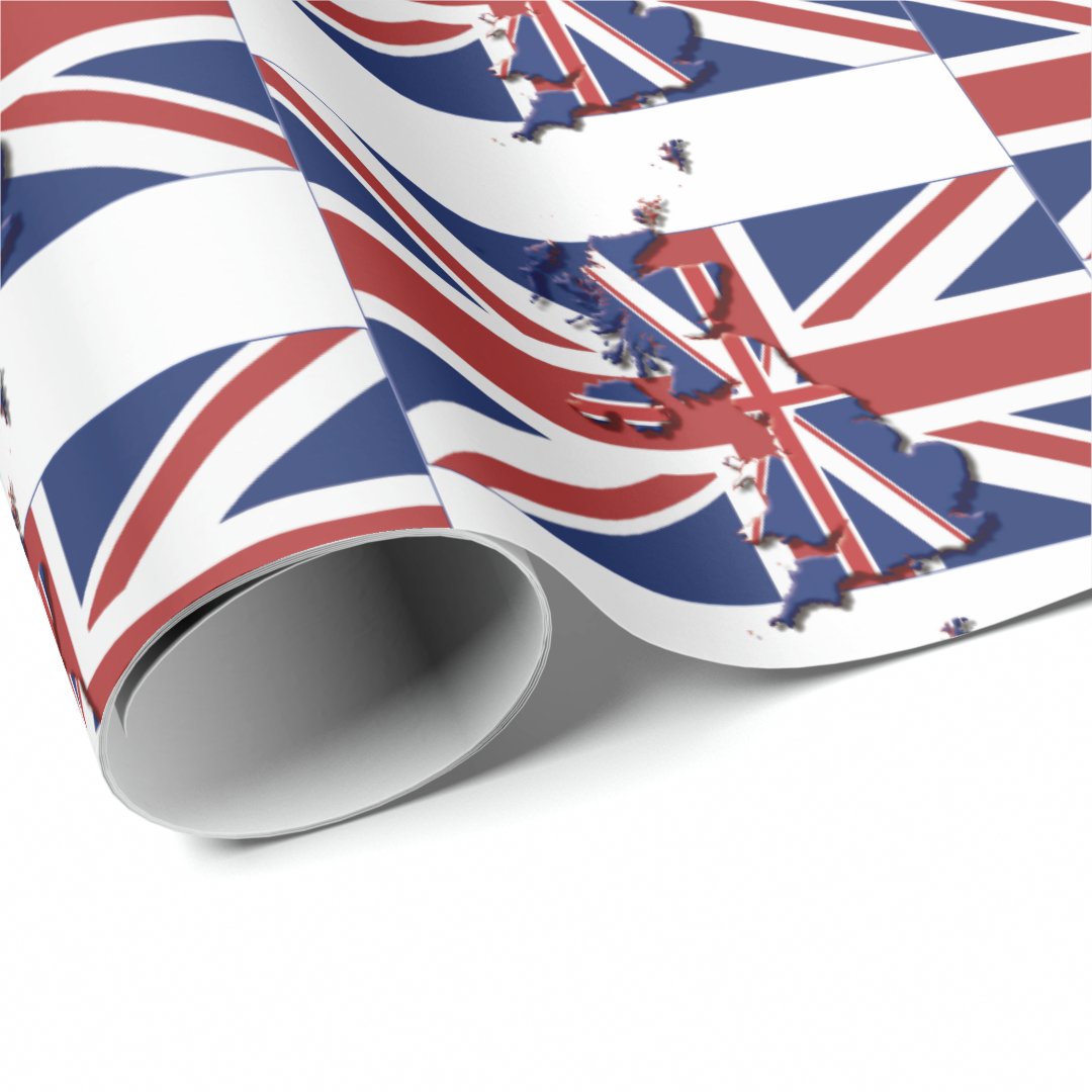 United Kingdom British UK UNION JACK Wrapping Paper Zazzle