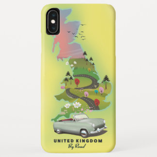 United Kingdom ' By Road' Vintage travel poster iPhone XS Max Case