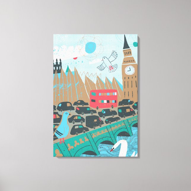 United Kingdom City Scene Canvas Print (Front)