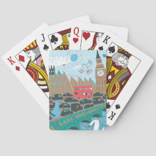 United Kingdom City Scene Poker Cards