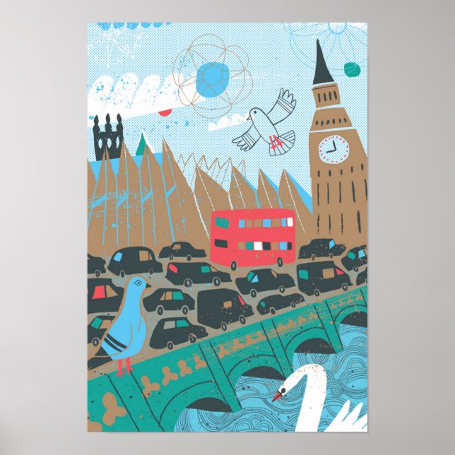 United Kingdom City Scene Poster (Front)