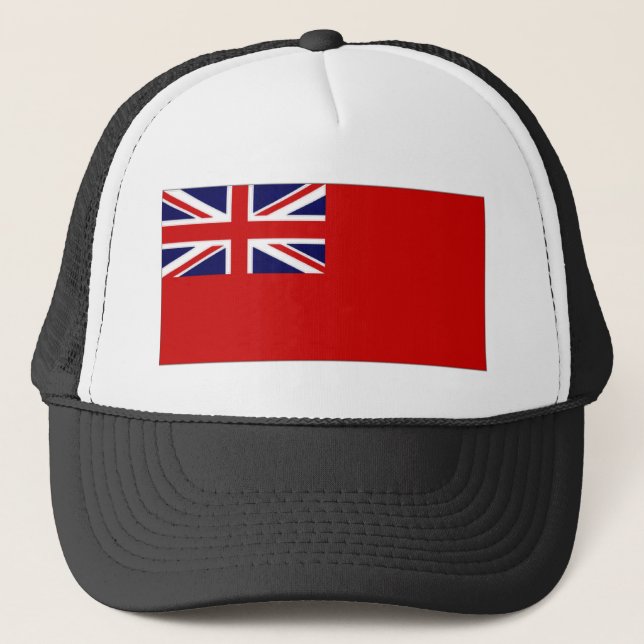 United Kingdom Civil Ensign Red Duster Flag Trucker Hat (Front)
