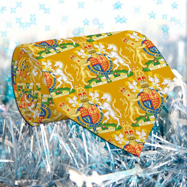 United Kingdom Coat of arms, British Flag business Neck Tie (Creator Uploaded)