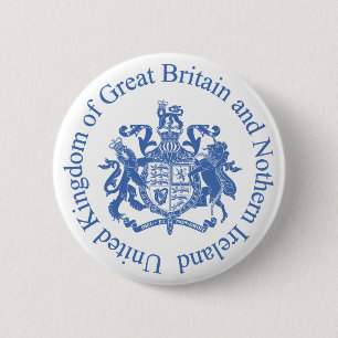 United Kingdom coat of arms Button