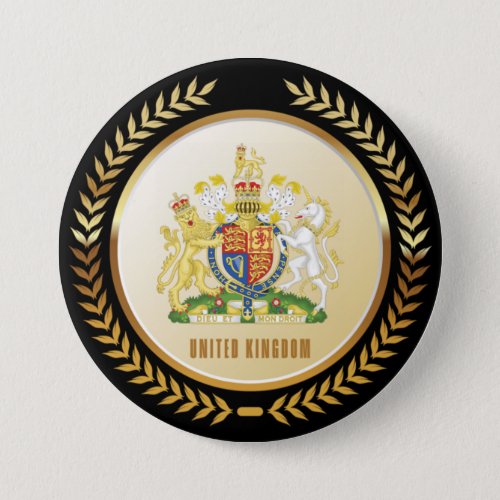 United Kingdom Coat Of Arms Button