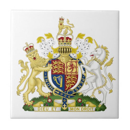 United Kingdom Coat of Arms Ceramic Tile