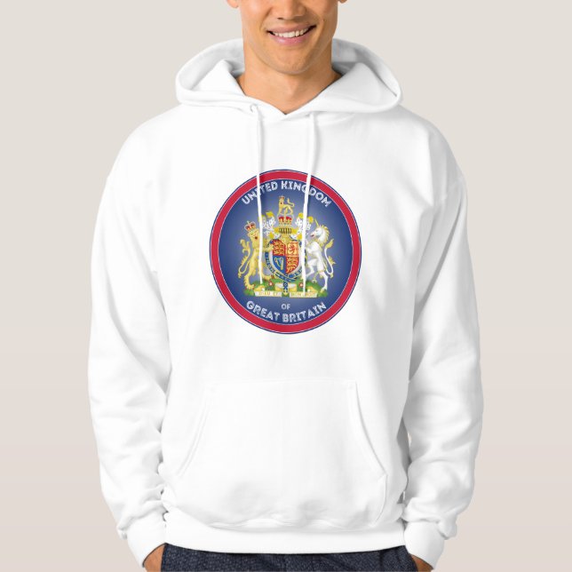 United Kingdom Coat of Arms Circle Shape  Hoodie (Front)
